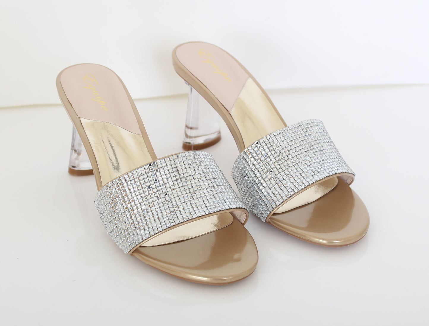 EQUIPE Crystal Embellished Mules