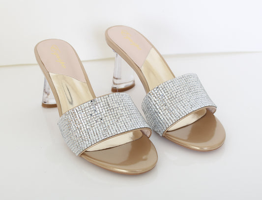 EQUIPE Crystal Embellished Mules