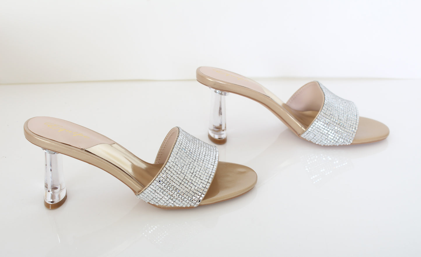 EQUIPE Crystal Embellished Mules