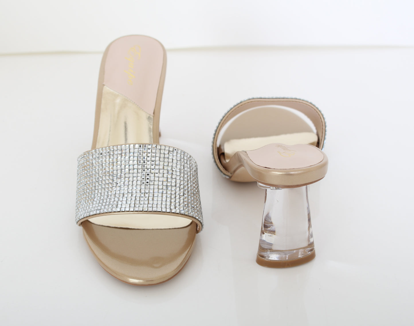 EQUIPE Crystal Embellished Mules