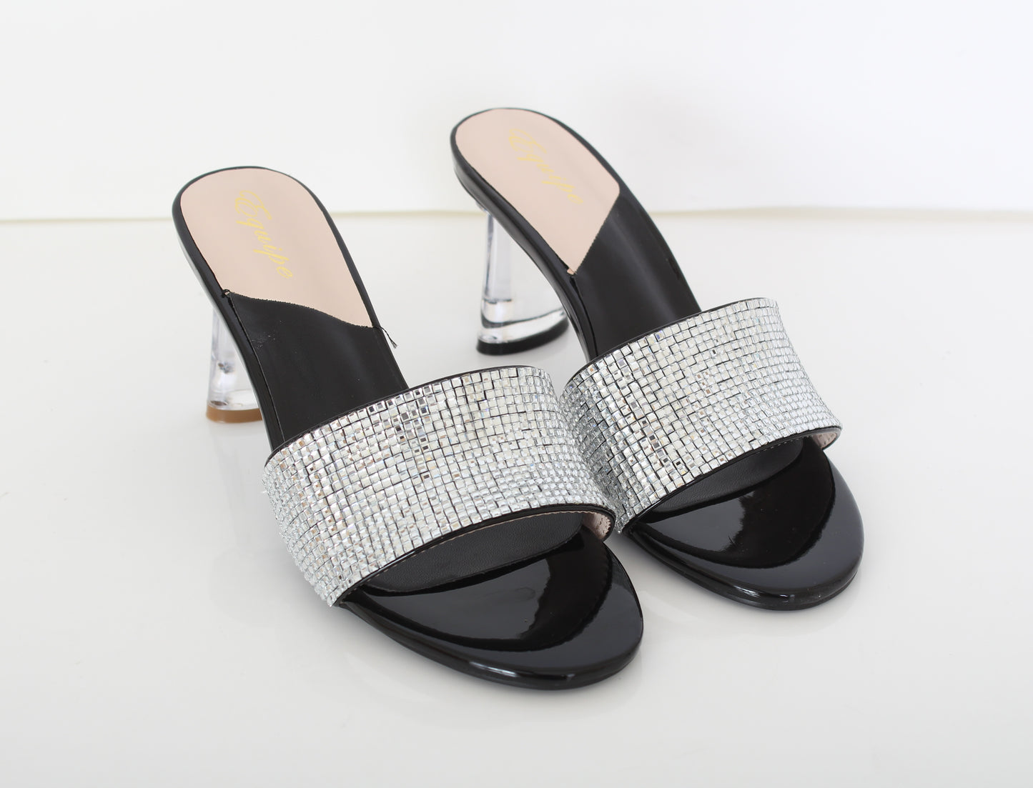 EQUIPE Crystal Embellished Mules