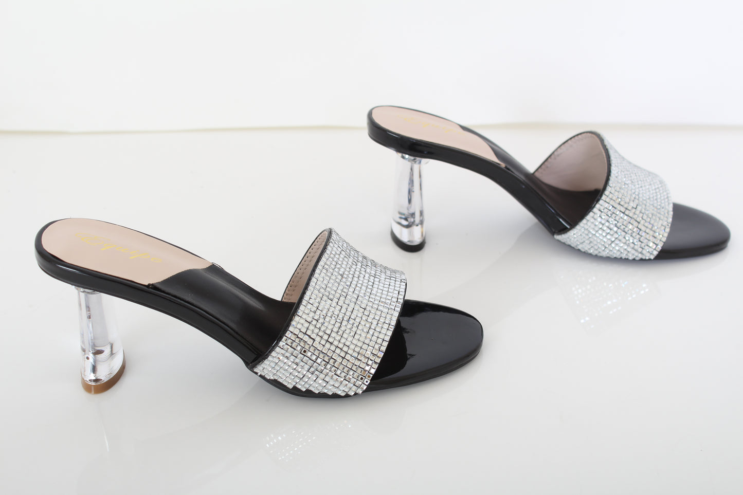 EQUIPE Crystal Embellished Mules