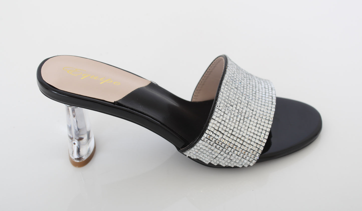 EQUIPE Crystal Embellished Mules