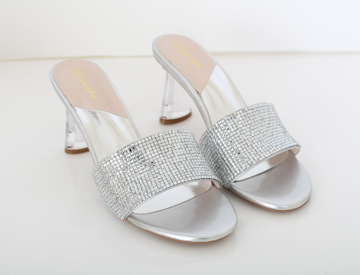 EQUIPE Crystal Embellished Mules