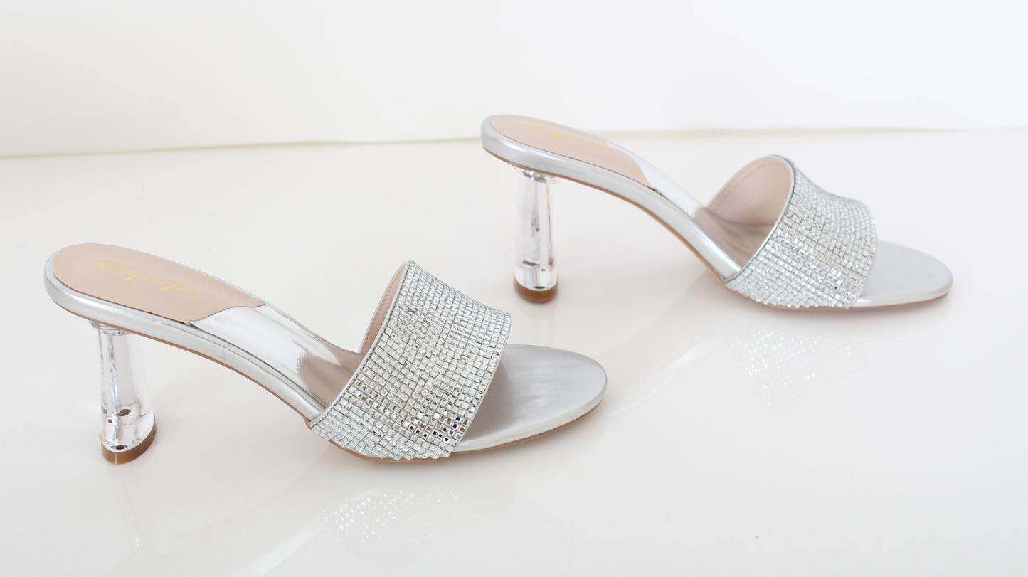 EQUIPE Crystal Embellished Mules