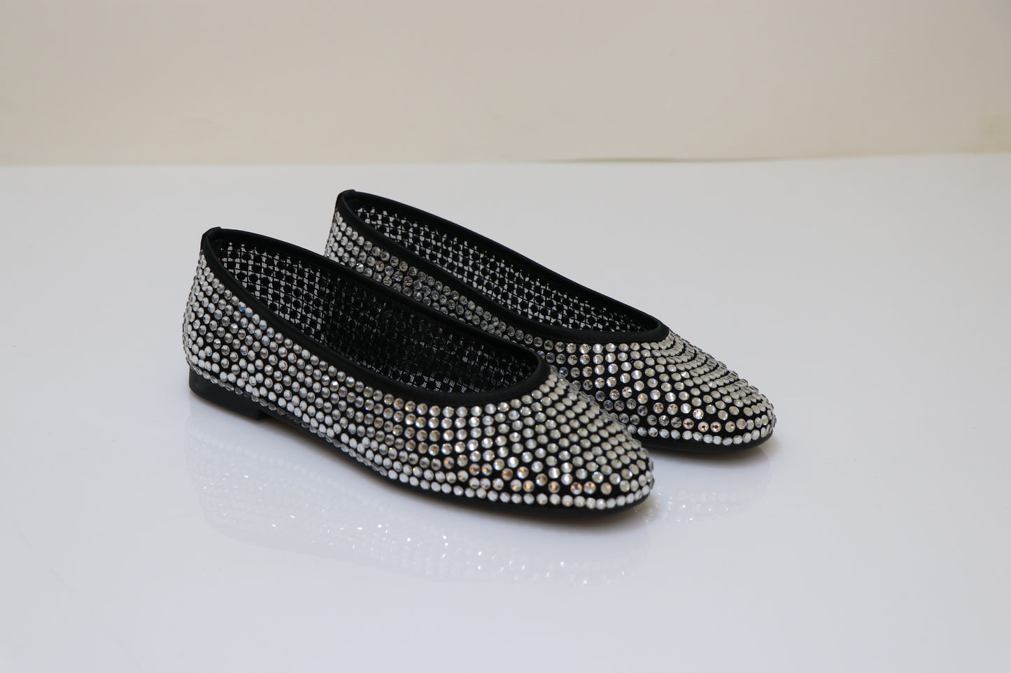 PINO VERDE Strass Studded Ballerinas