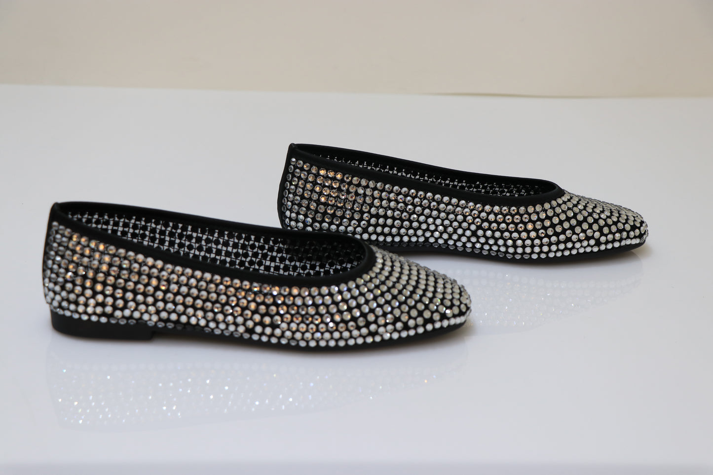 PINO VERDE Strass Studded Ballerinas