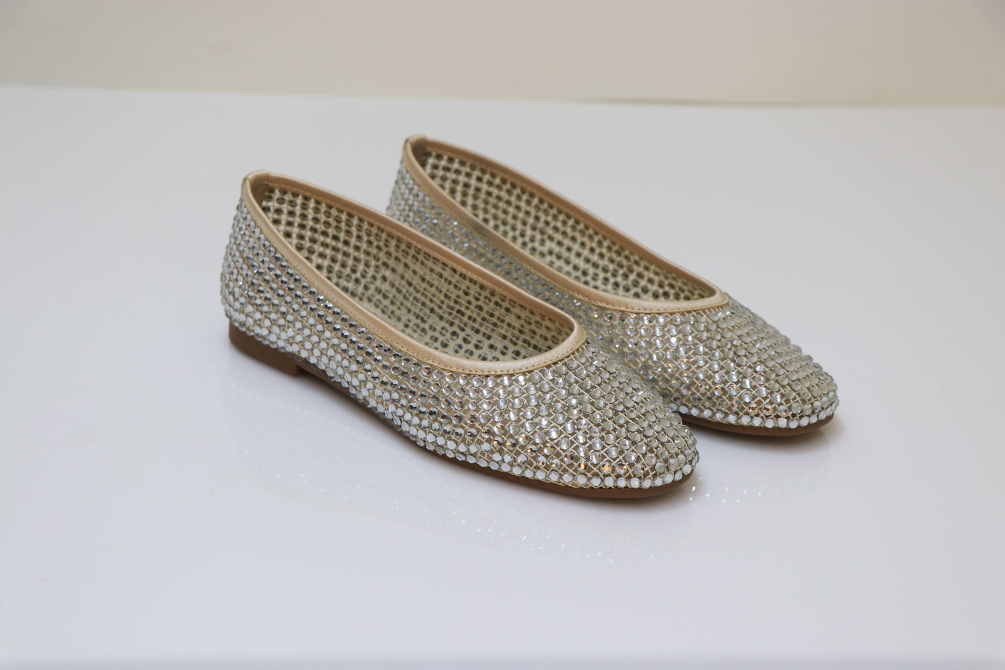 PINO VERDE Strass Studded Ballerinas