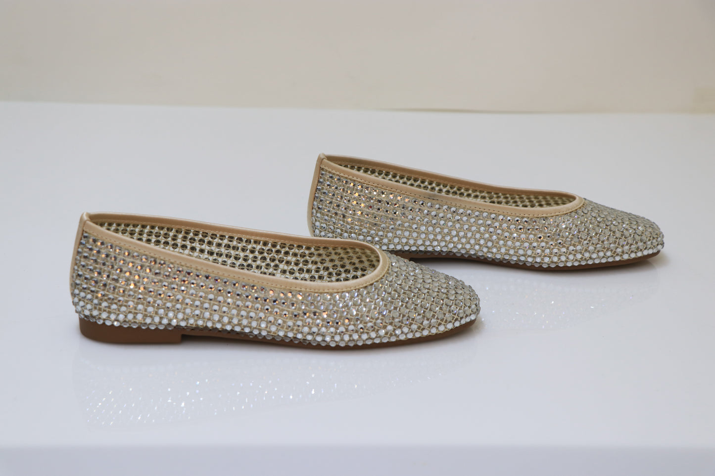 PINO VERDE Strass Studded Ballerinas