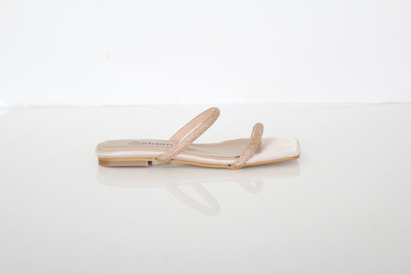 SLASH - Croisette Crystal-Embellished Slides