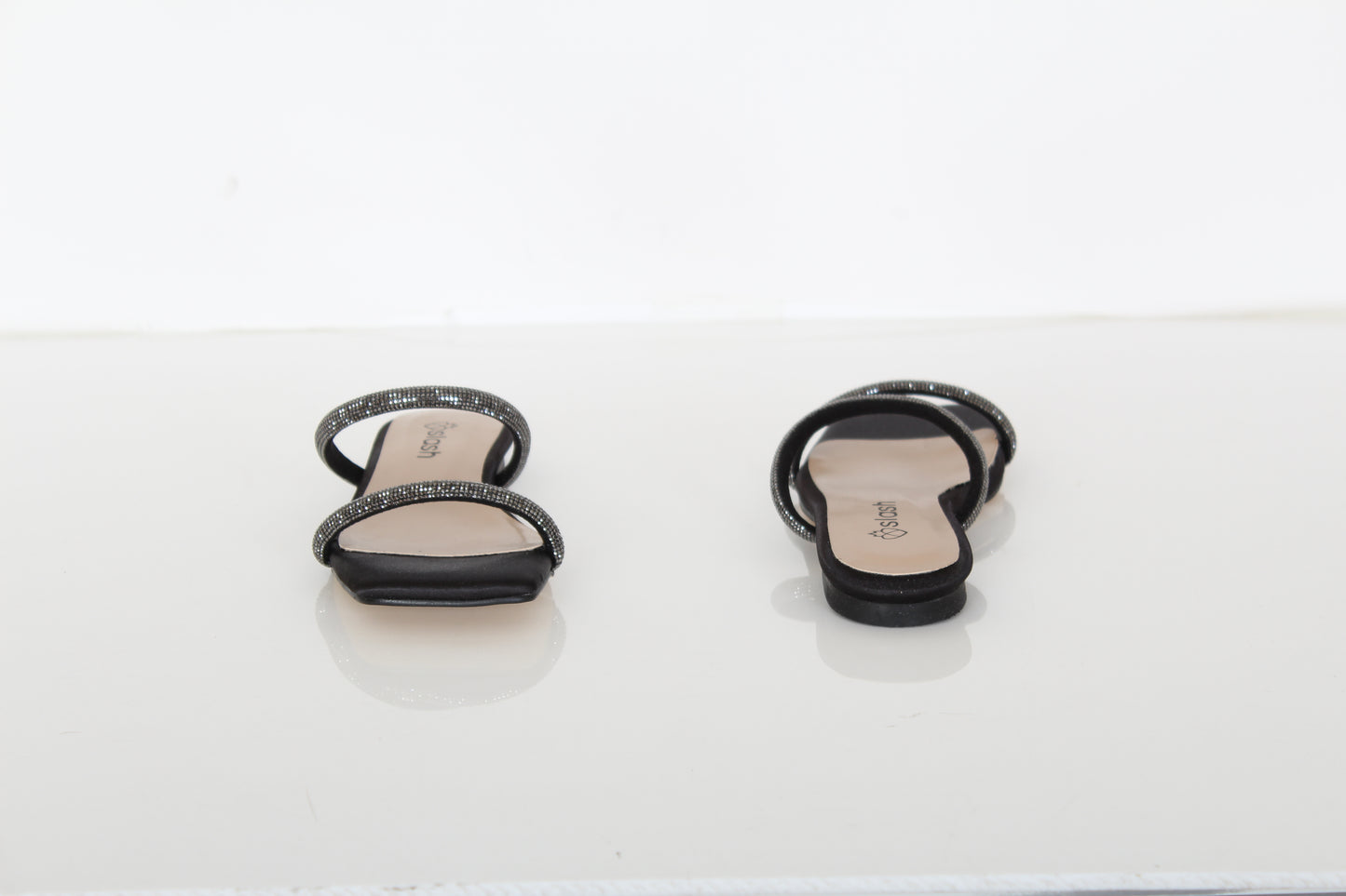 SLASH - Croisette Crystal-Embellished Slides
