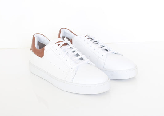 white casual trainers for men