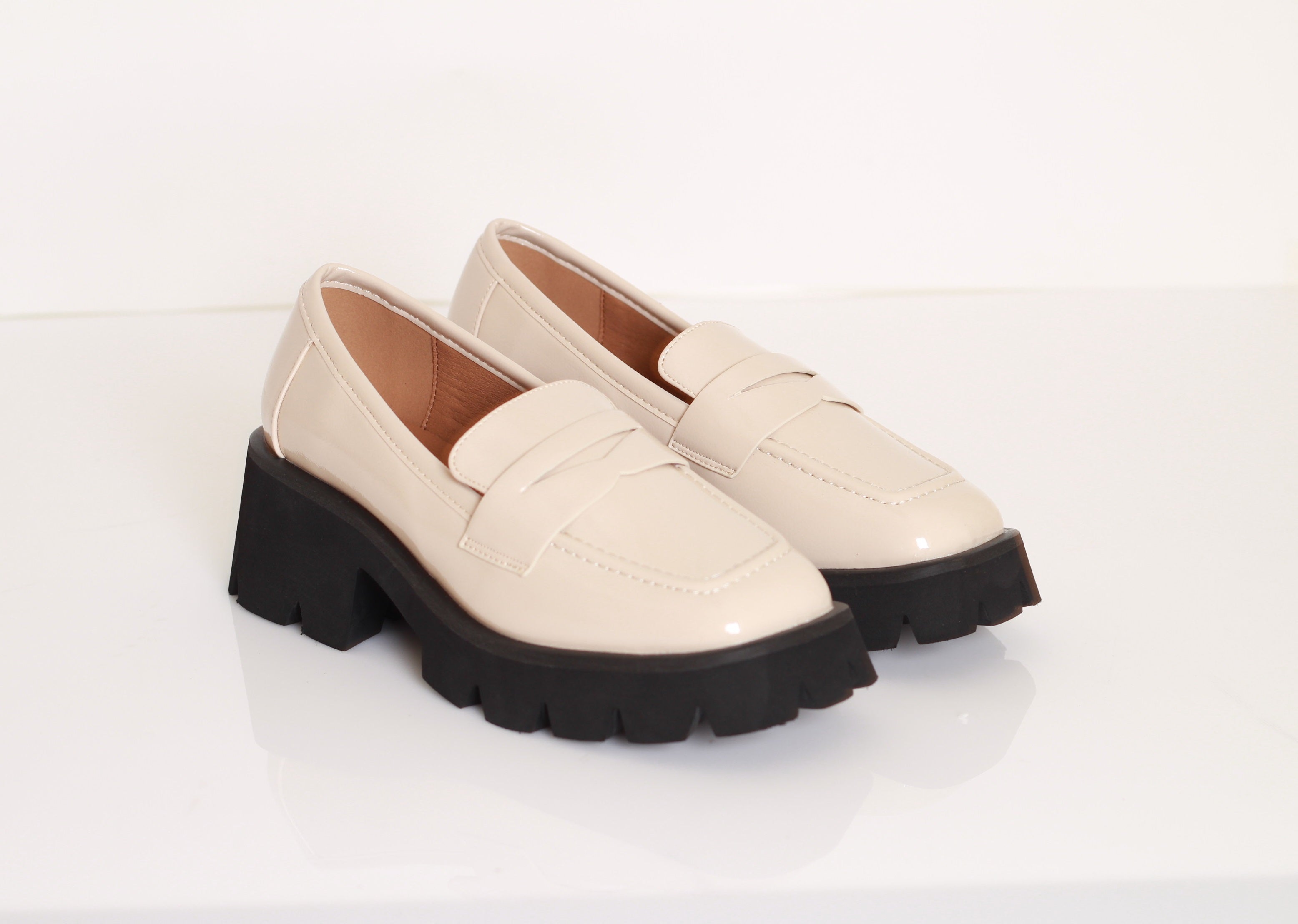 Chunky heel clearance loafers