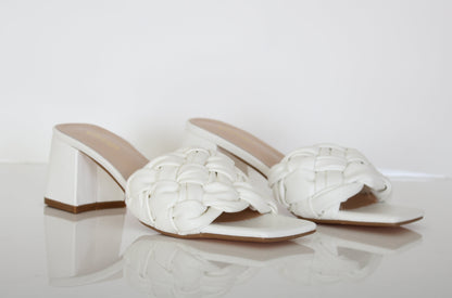 white open toe sandals
