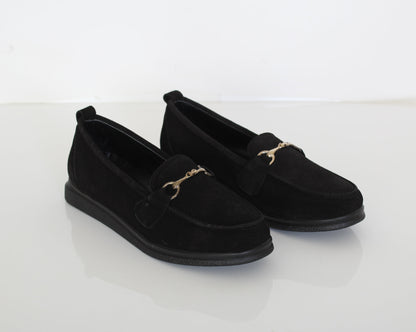 Black loafers for women